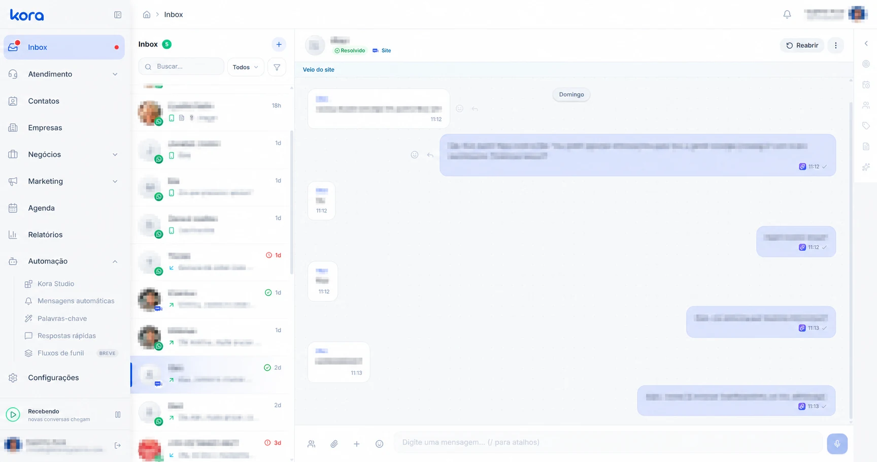 Conversa iniciada no site e encaminhada automaticamente para atendimento no WhatsApp